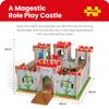 Bigjigs Toys King George's Castle Wooden Toy for Kids Age 3+ | Working Slot-Together Fort with Drawbridge, Balconies & Doors | Medieval Wood Toys for Fantasy Role Play | Educational Gift for Children view 3
