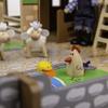 Bigjigs Toys Wooden Cobblestone Farm with Working Gates, a Stable, Hay Loft view 4