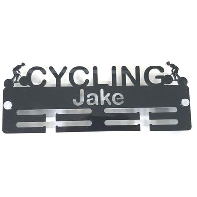 Super Cool Creation Personalised"Cyclist" Medal Hanger - Orange