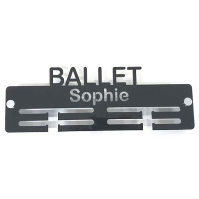 Super Cool Creation Personalised"Ballet" Medal Hanger - Purple