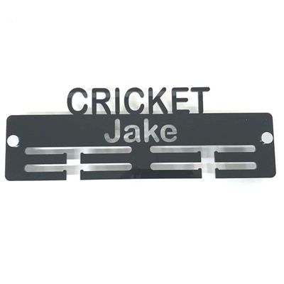 Super Cool Creation Personalised"Cricket" Medal Hanger - Green