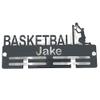 Super Cool Creation Personalised"Basketballer" Medal Hanger - Red view 1