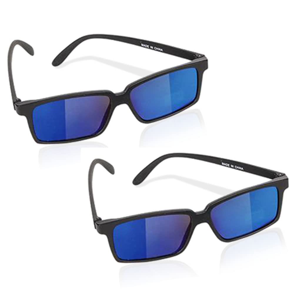 ArtCreativity Spy Glasses for Kids (Set of 3) See Behind You Sunglasses with Rear View Mirrors - Fun Party Favors, Detective Gadgets, Secret Agent Costume Props, Gift Idea for Boys and Girls Blue
