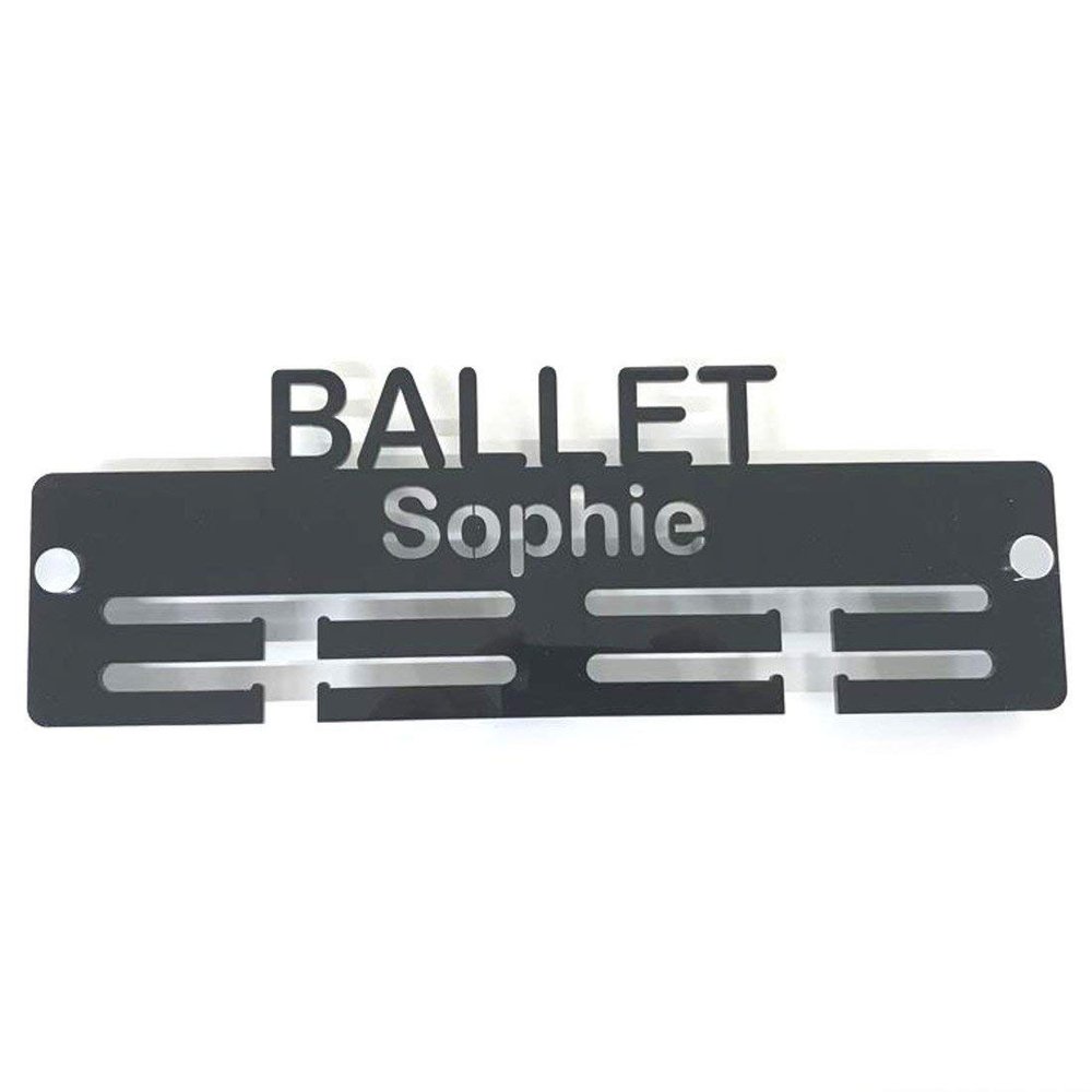 Super Cool Creation Personalised"Ballet" Medal Hanger - Orange
