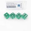 Green Transparent Dice with White Pips Square Corners D6 19mm (3/4in) Set of 4 Wondertrail view 1