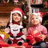 4E's Novelty Animated Santa Claus Plush, Makes Gas Sound, Talking Christmas Bear Plush Toys for Kids 8" Funny Christmas Stuffed Animals Gag Gifts for Boys Girls Teens White Elephant Gift view 4