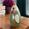 Amandaus 1Pcs 15x10x12CM Ceramic Chicken Coin Bank Currency Pot Cute Animal Money Box Creative Piggy Bank Christmas Children Gift Home Furnishing Ornament Ceramic Figurines Decoration view 1