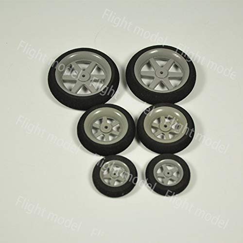 Jammas 1 Pair of Light Foam Tail Sponge RC Model Wheels 30mm 35mm 40mm 45mm 50mm for RC Remote Control Airplane Model Replacement Parts - (Color: 45mm)