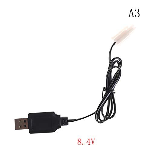 Jammas Universal Charger for RC Car C 6V 7.2V 8.4V 9.6V Black USB Charger Adapter Cable for Sky Viper Drone Helicopter - (Color: A3)
