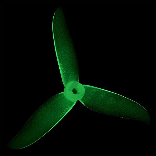 Jammas 12 pcs / 6 Pair DALPROP Cyclone T5045C T5045BN 5045 3 Blade Propeller for QAV-R 220 QAV250 210 GEP-TX RC FPV Drone Quadcopter - (Color: Transparent Blue)