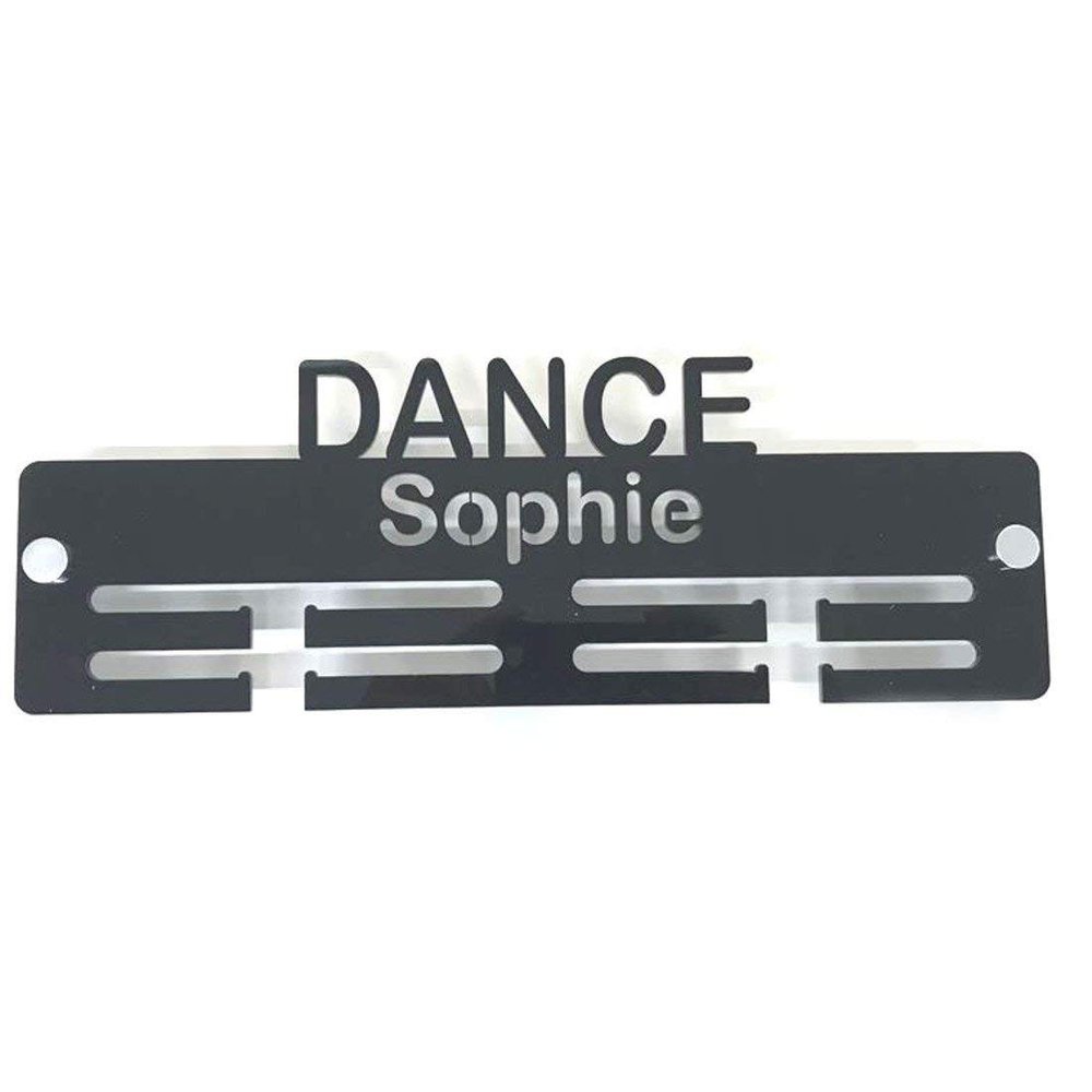 Super Cool Creation Personalised"Dance" Medal Hanger - Graphite Grey