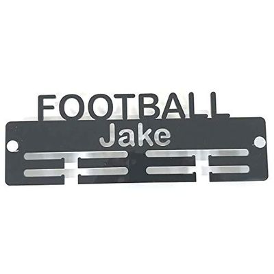 Super Cool Creation Personalised"Football" Medal Hanger - Green