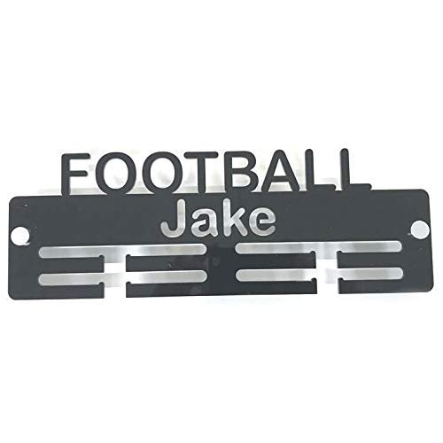 Super Cool Creation Personalised"Football" Medal Hanger - Green