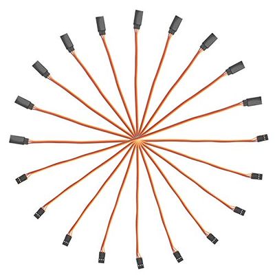 Jammas New 10Pcs 300mm Extension Servo Wire Lead Cable for RC Futaba JR 30cm Male to Female