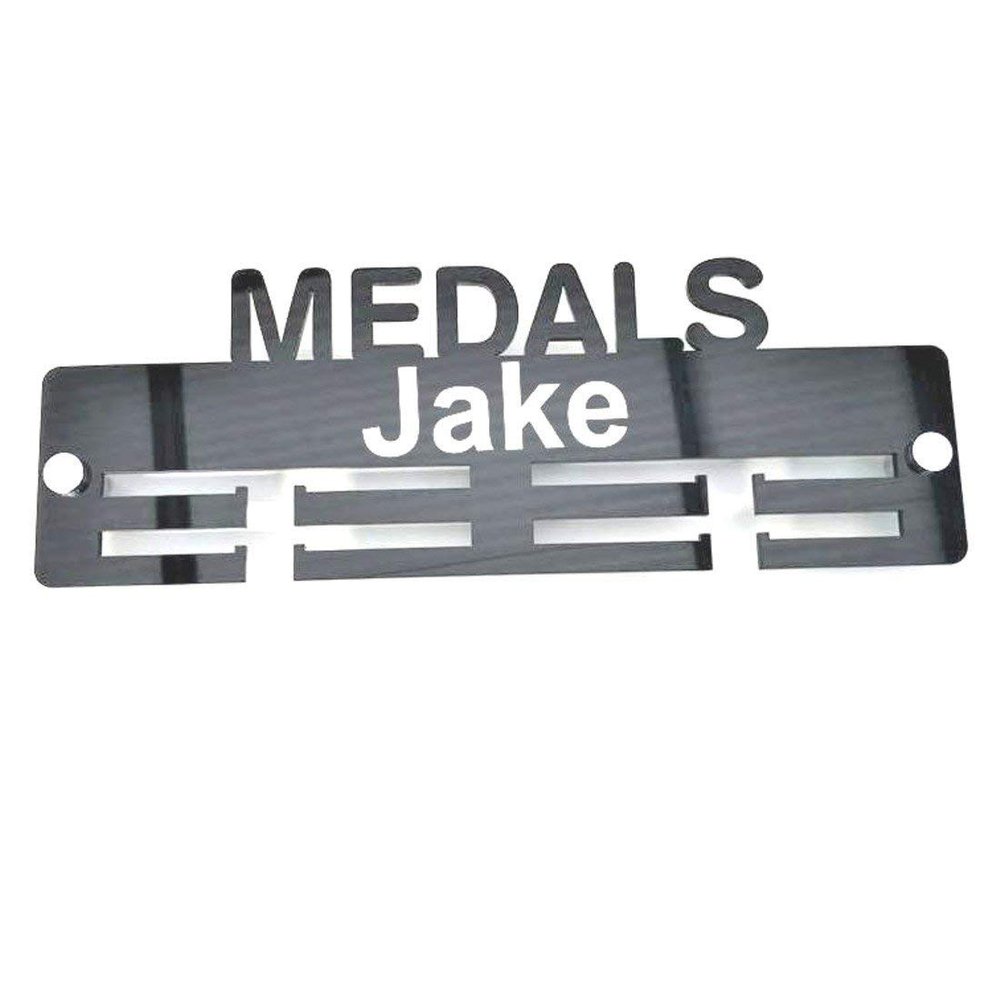 Super Cool Creation Personalised"Medal" Medal Hanger - Light Grey