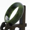 2.3" China Certified Nature Hetian Nephrite Jade Women's Green Flower Bangle Bracelet 2436 view 2