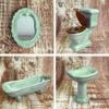 BESTLEE Dollhouse Furniture Miniature Bathroom Accessories Set 4PCS-1:12 Scale (Light Green) view 2
