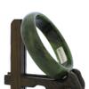 2.4" China Certified Nature Hetian Nephrite Jade Women's Green Flower Bangle Bracelet 2440 view 1