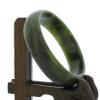 2.4" China Certified Nature Hetian Nephrite Jade Women's Green Flower Bangle Bracelet 2440 view 2
