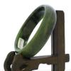 2.4" China Certified Nature Hetian Nephrite Jade Women's Green Flower Bangle Bracelet 2440 view 4