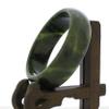2.4" China Certified Nature Hetian Nephrite Jade Women's Green Flower Bangle Bracelet 2448 view 2