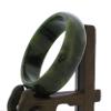 2.4" China Certified Nature Hetian Nephrite Jade Women's Green Flower Bangle Bracelet 2448 view 3