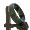 2.4" China Certified Nature Hetian Nephrite Jade Women's Green Flower Bangle Bracelet 2448 view 4