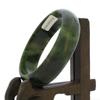 2.4" China Certified Nature Hetian Nephrite Jade Women's Green Flowe Bangle Bracelet 2446 view 1