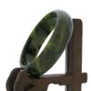 2.4" China Certified Nature Hetian Nephrite Jade Women's Green Flowe Bangle Bracelet 2446 view 3
