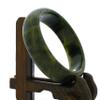 2.4" China Certified Nature Hetian Nephrite Jade Women's Green Flower Bangle Bracelet2450 view 2