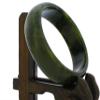 2.4" China Certified Nature Hetian Nephrite Jade Women's Green Flower Bangle Bracelet2450 view 3