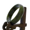 2.4" China Certified Nature Hetian Nephrite Jade Women's Green Flower Bangle Bracelet2450 view 4