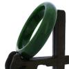 2.4" China Certified Nature Hetian Nephrite Jade Women's Green Flower Bangle Bracelet2454 view 2