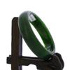 2.4" China Certified Nature Hetian Nephrite Jade Women's Green Flower Bangle Bracelet2454 view 4