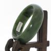 2.4" China Certified Nature Hetian Nephrite Jade Women's Green Flower Bangle Bracelet2458 view 1