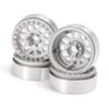 4Pcs 2.2" Aluminum Beadlock Wheels/Rims for 1:10 RC Crawler Axial Wraith SCX10(Silver) view 2