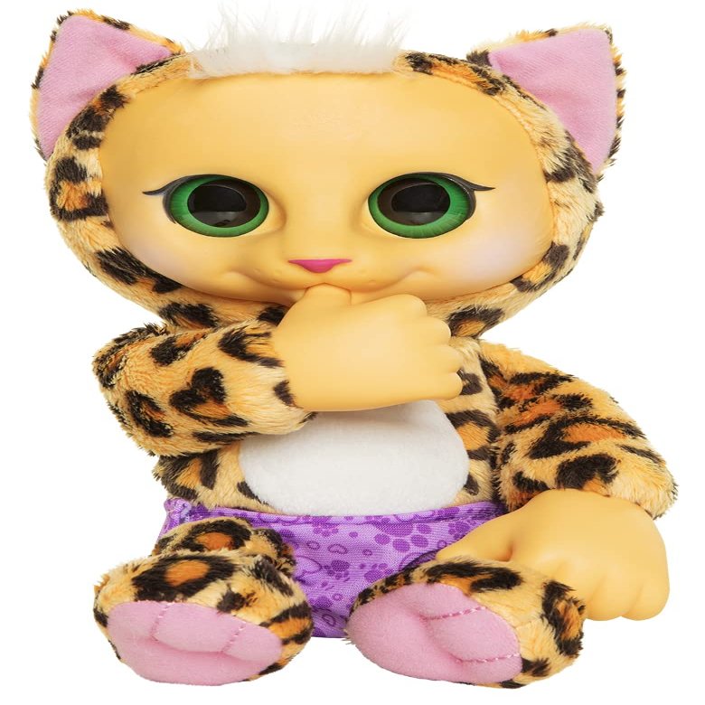 Animal Babies Baby Plush Leopard - Yours to Name & Love! Includes Birth Certificate, Removable Diaper & Pacifier
