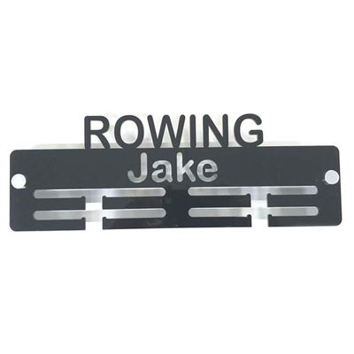 Super Cool Creation Personalised"Rowing" Medal Hanger - Purple