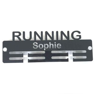 Super Cool Creation Personalised"Running" Medal Hanger - Pink