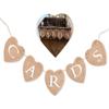 DS. DISTINCTIVE STYLE Cards Banner 9 x 9cm Heart Jute Burlap Banner Jute Garland for Party Decoration, Photo Prop, Wedding view 1