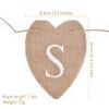 DS. DISTINCTIVE STYLE Cards Banner 9 x 9cm Heart Jute Burlap Banner Jute Garland for Party Decoration, Photo Prop, Wedding view 2