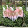 DS. DISTINCTIVE STYLE Cards Banner 9 x 9cm Heart Jute Burlap Banner Jute Garland for Party Decoration, Photo Prop, Wedding view 3