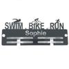 Super Cool Creation Personalised"Swimmer, Biker, Runner" Medal Hanger - Orange view 1