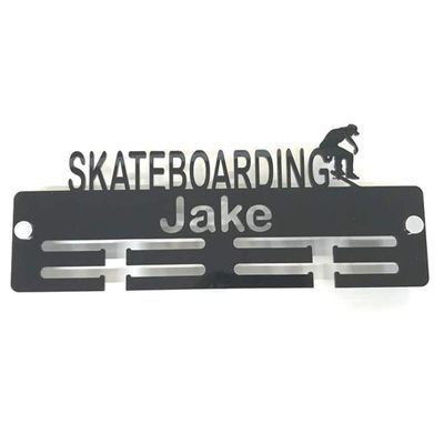 Super Cool Creation Personalised"Skateboarder" Medal Hanger - Latte