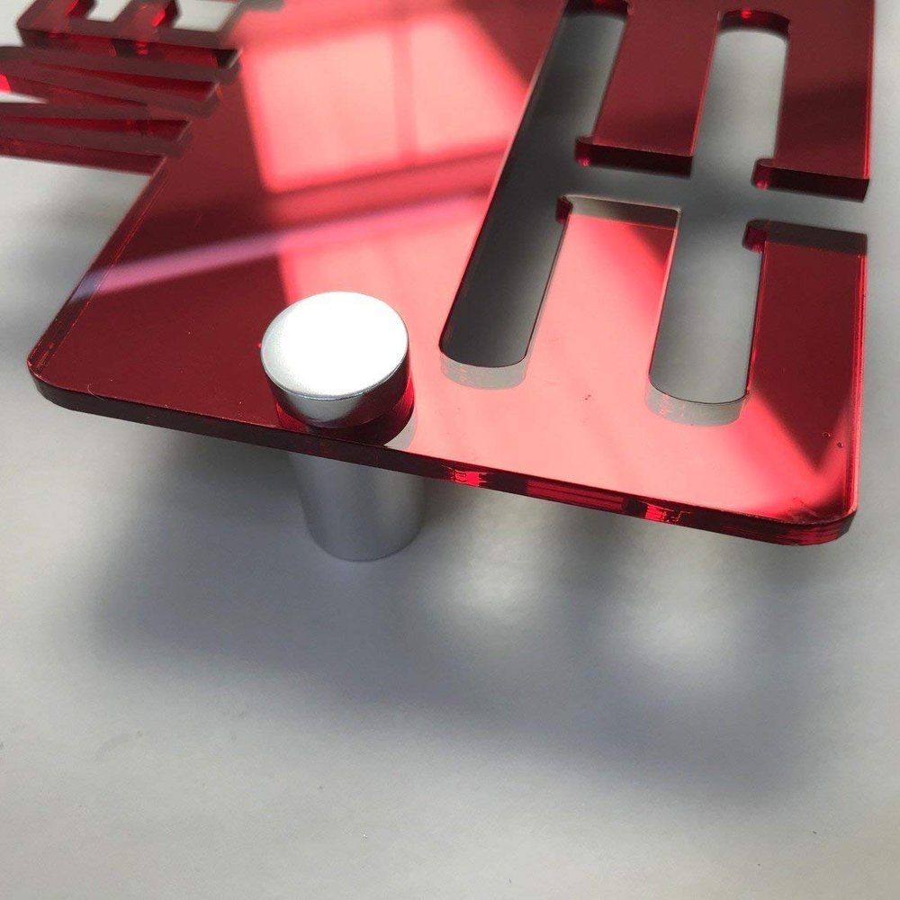 Super Cool Creation Personalised"Skateboarder" Medal Hanger - Red Mirror