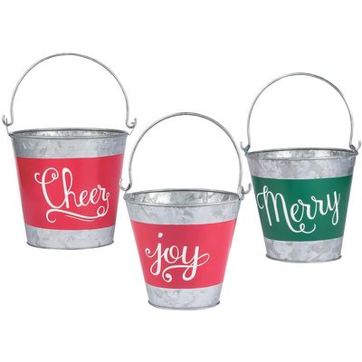 Fun Express - Holiday Handicraft Nesting Buckets - Christmas Item for Boys and Girls of All Ages - Great for The Festivities