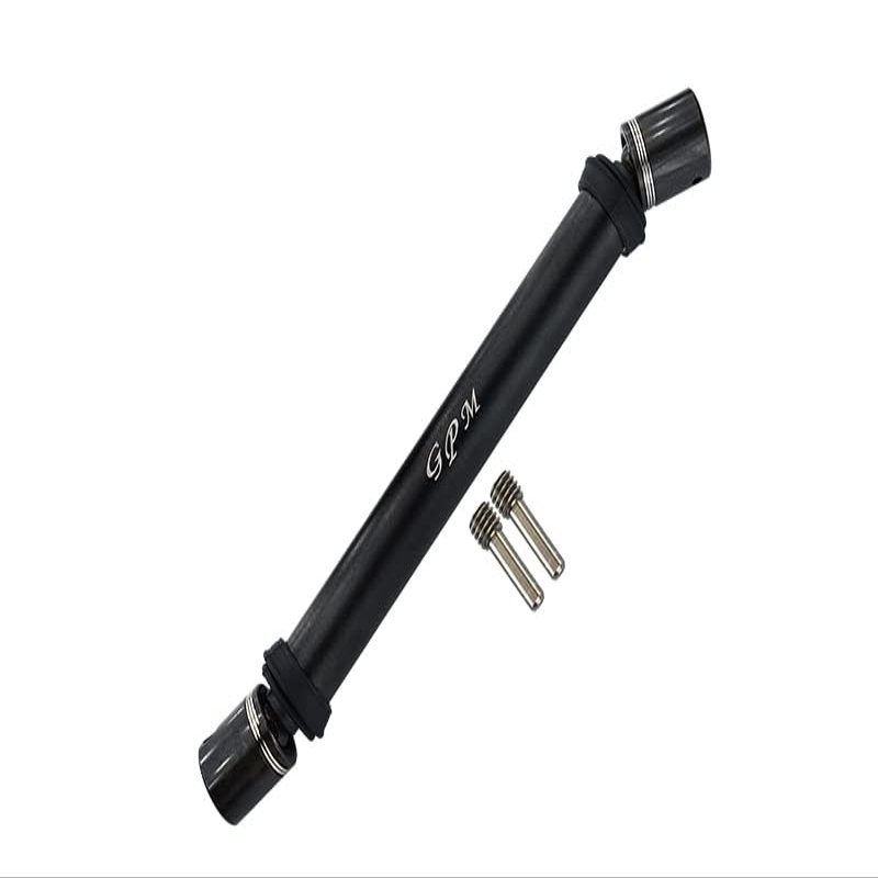 1:10 Baja Rey/Rock Rey/Hammer Rey U4 Upgrade Parts Aluminum & Steel Rear CVD Drive Shaft - 1Pc Set Black