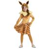 Disguise Deluxe Girl's Pokemon Eevee Hooded Costume with Ears & Tail | Kid's Pokemon Eevee Cosplay Dress, Size (7-8) view 4