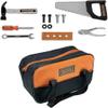 Black+Decker Junior Tool Bag 13 Piece Set - Includes Hammer, Hand Saw, Screw Driver & More! view 3