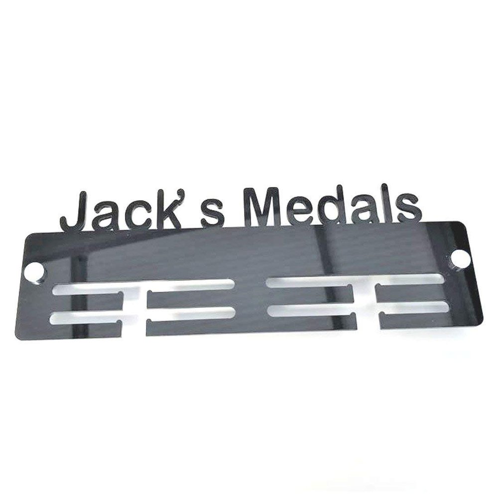 Super Cool Creation Personalised Name Medal Hanger - Light Grey